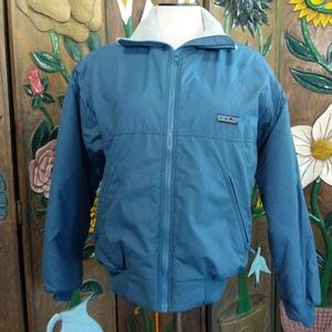 EUC Vintage Patagonia Shelled Synchilla Fleece Lined Blue Bomber Jacket Size XS